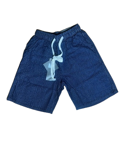 Conjunto Camisa & Calções Texturizados Azul Marinho