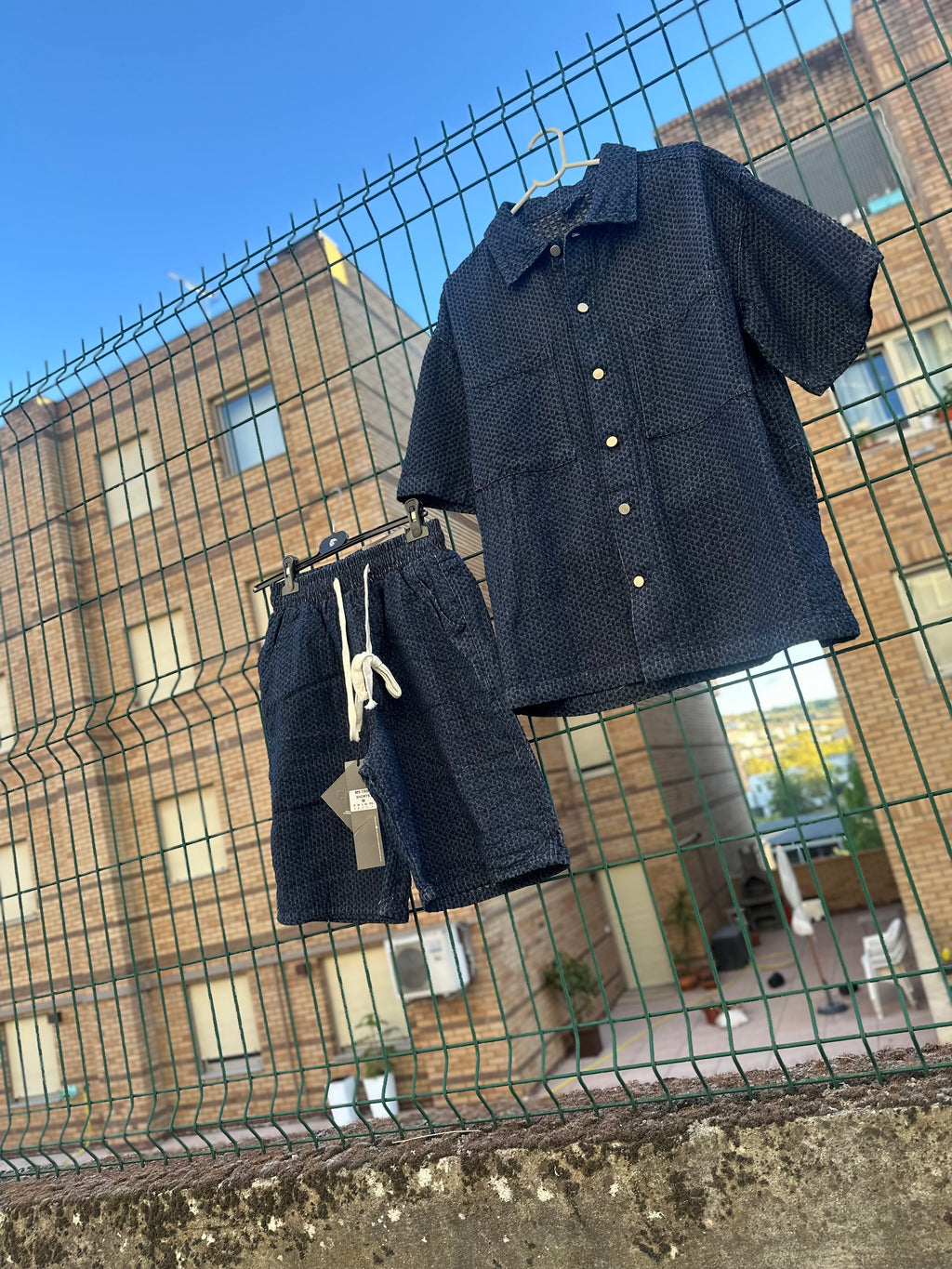 Camisa Texturizado Azul Marinho