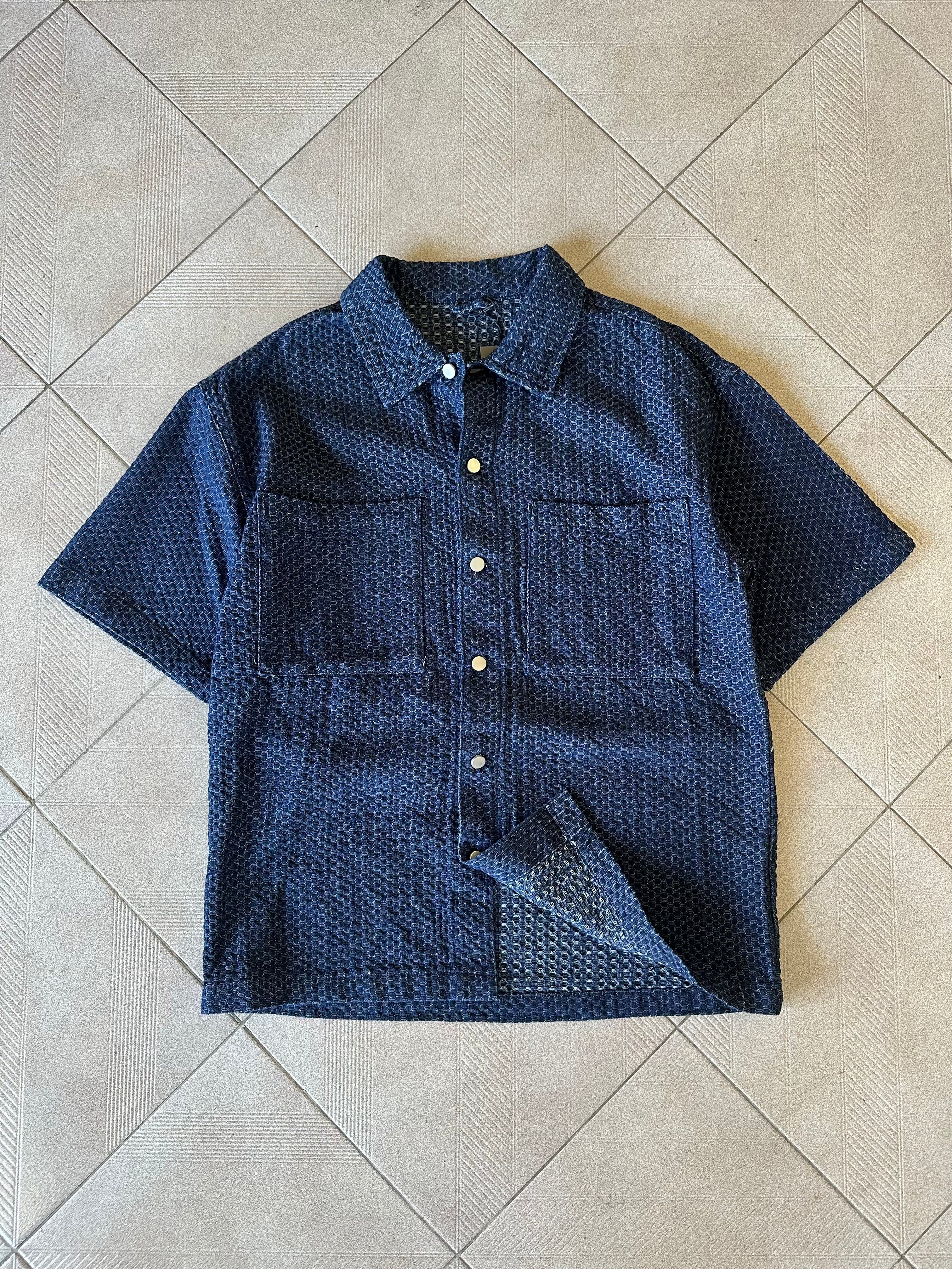 Camisa Texturizado Azul Marinho