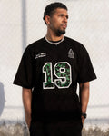 T-shirt oversize com bordado em capulana | AFRO GENESIS