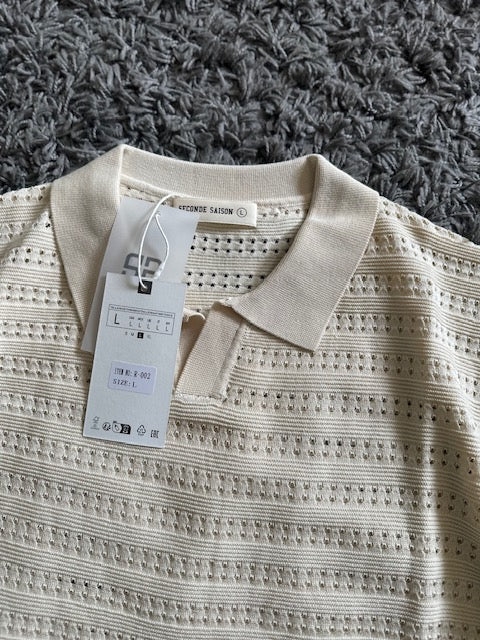Polo Tricot Bege Seconde Saison