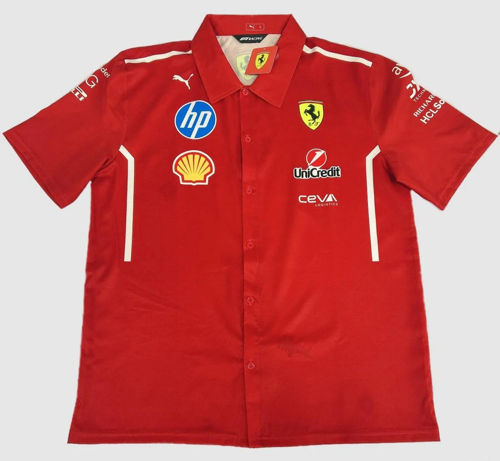 Camisa Social Ferrari Vermelha – Team Edition