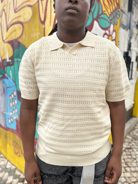 Polo Tricot Bege Seconde Saison